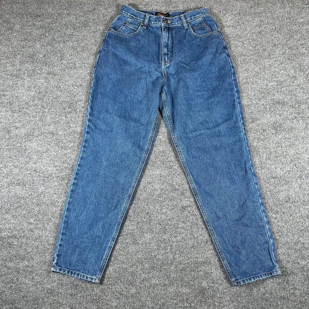 Gloria Vanderbilt Jeans Womens Size 12P Blue Cotton High Rise Mom Tapered Leg